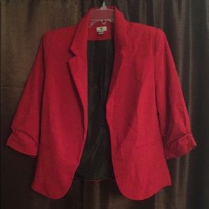Red suit jacket blazer